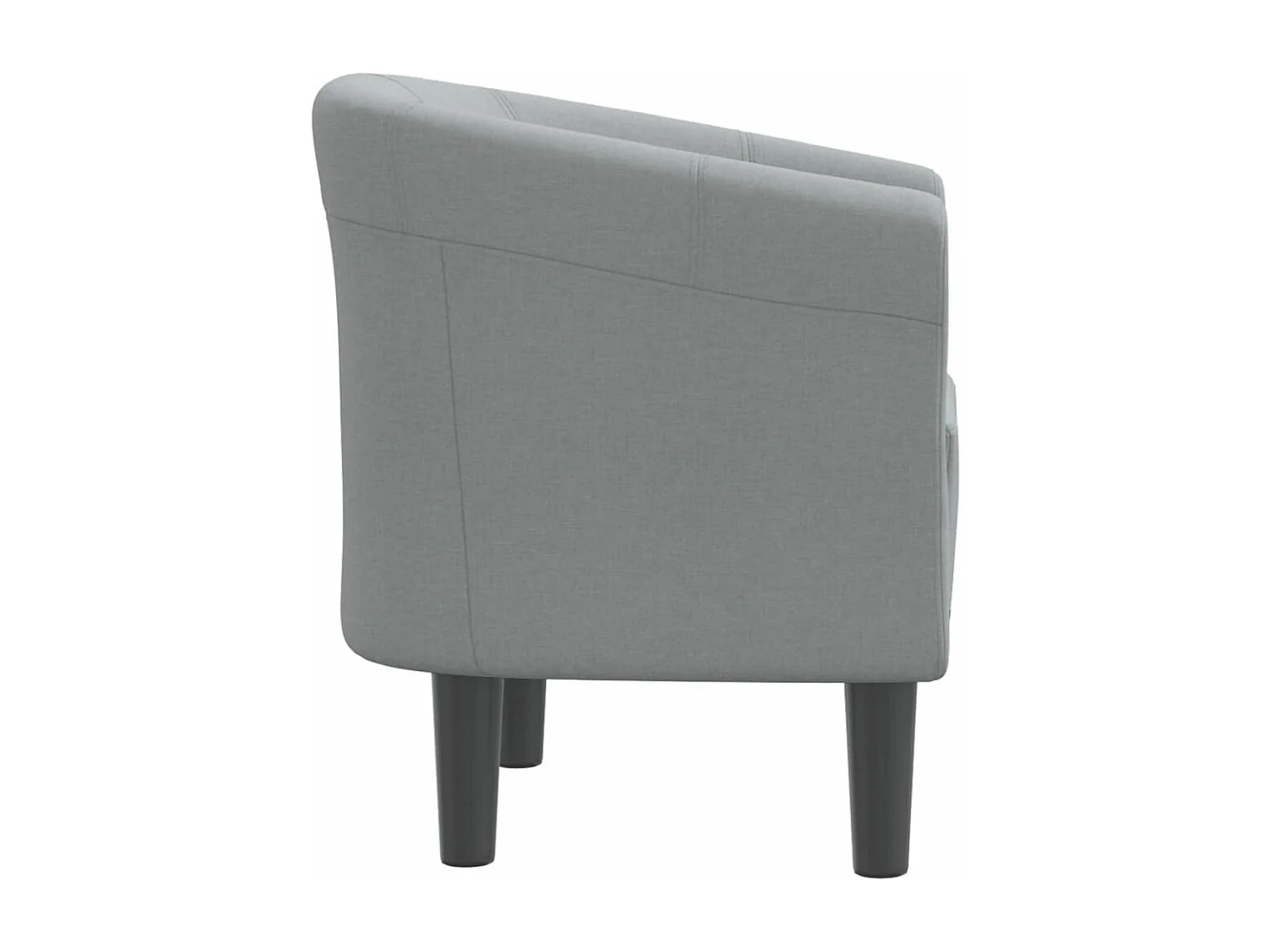 Fauteuil cabriolet gris clair tissu