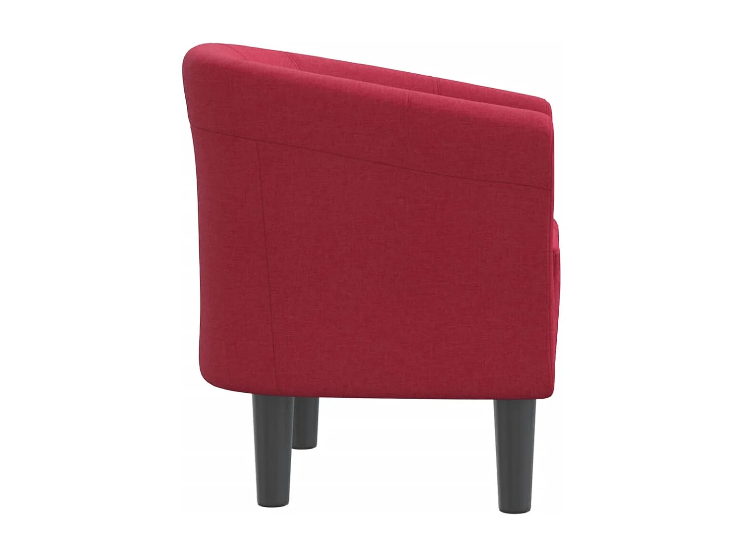 Fauteuil cabriolet rouge bordeaux tissu