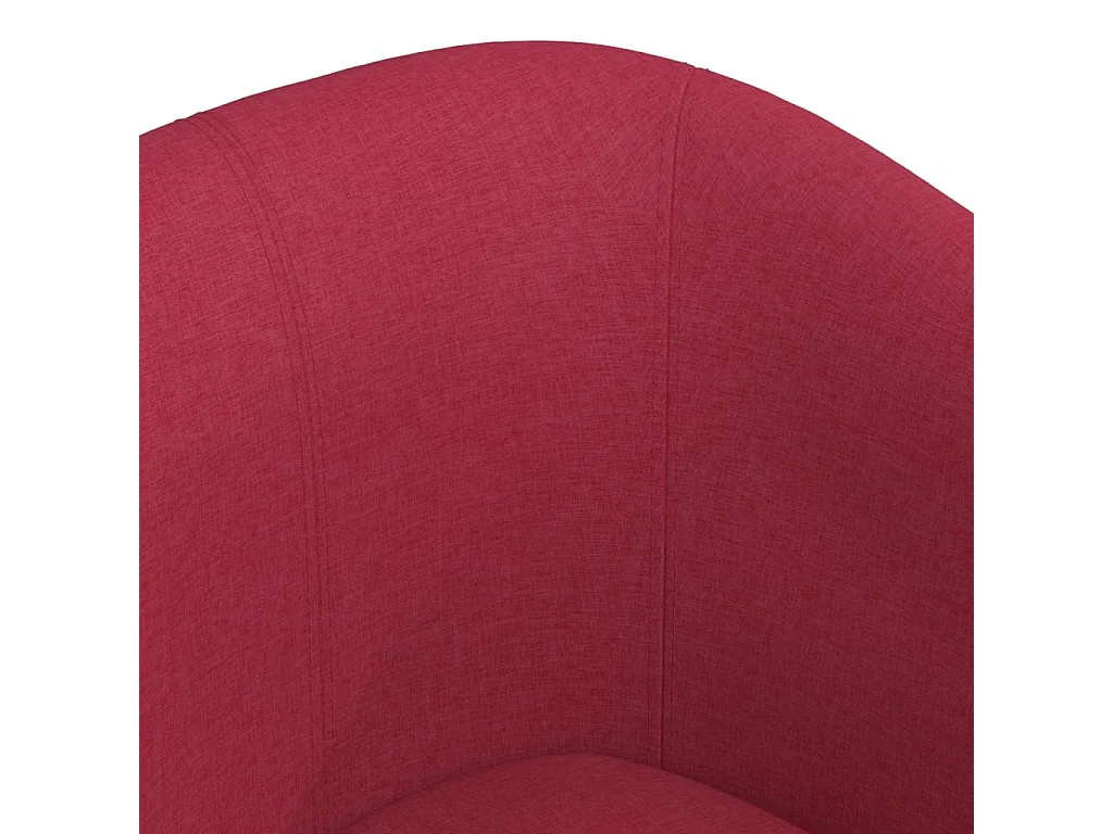 Fauteuil cabriolet rouge bordeaux tissu