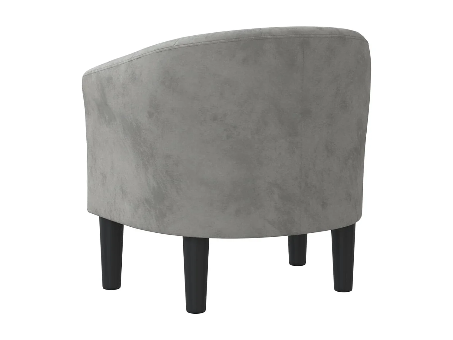 Fauteuil cabriolet gris clair velours
