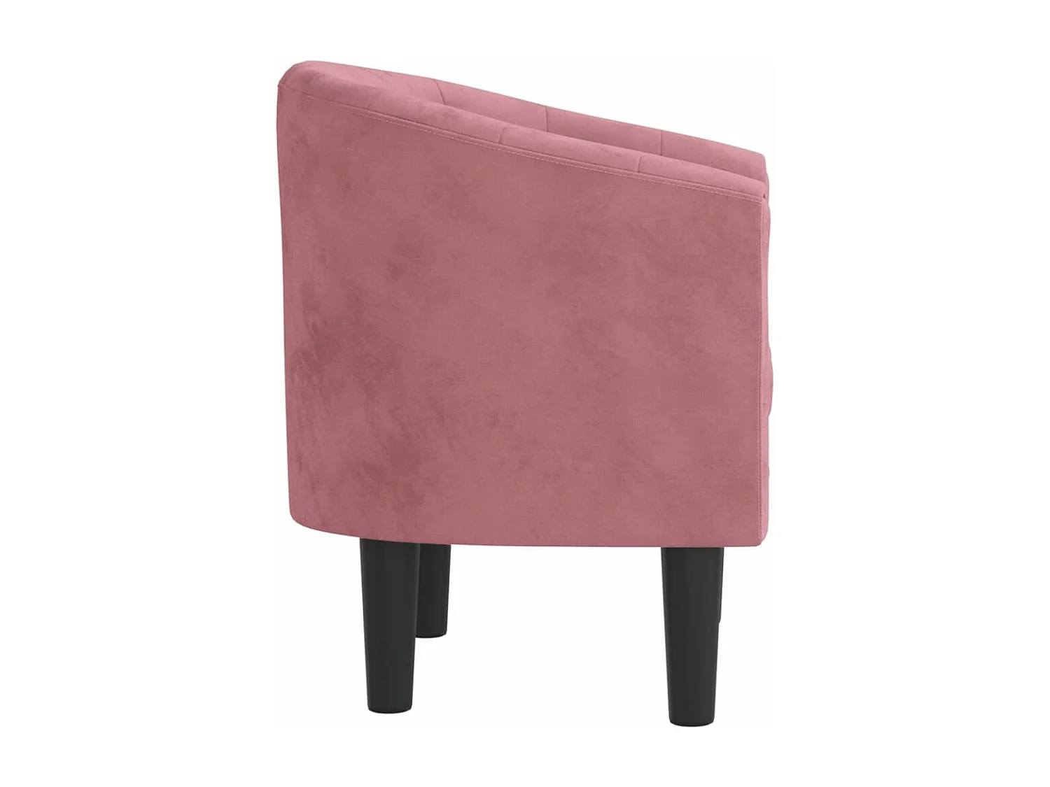 Fauteuil cabriolet rose velours