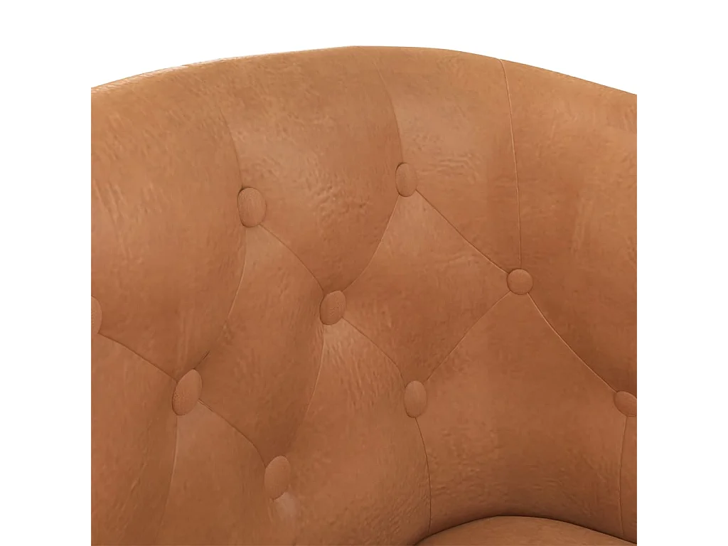 Fauteuil cabriolet marron similicuir