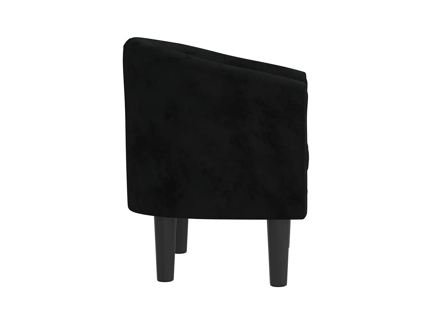 Sillón de terciopelo negro
