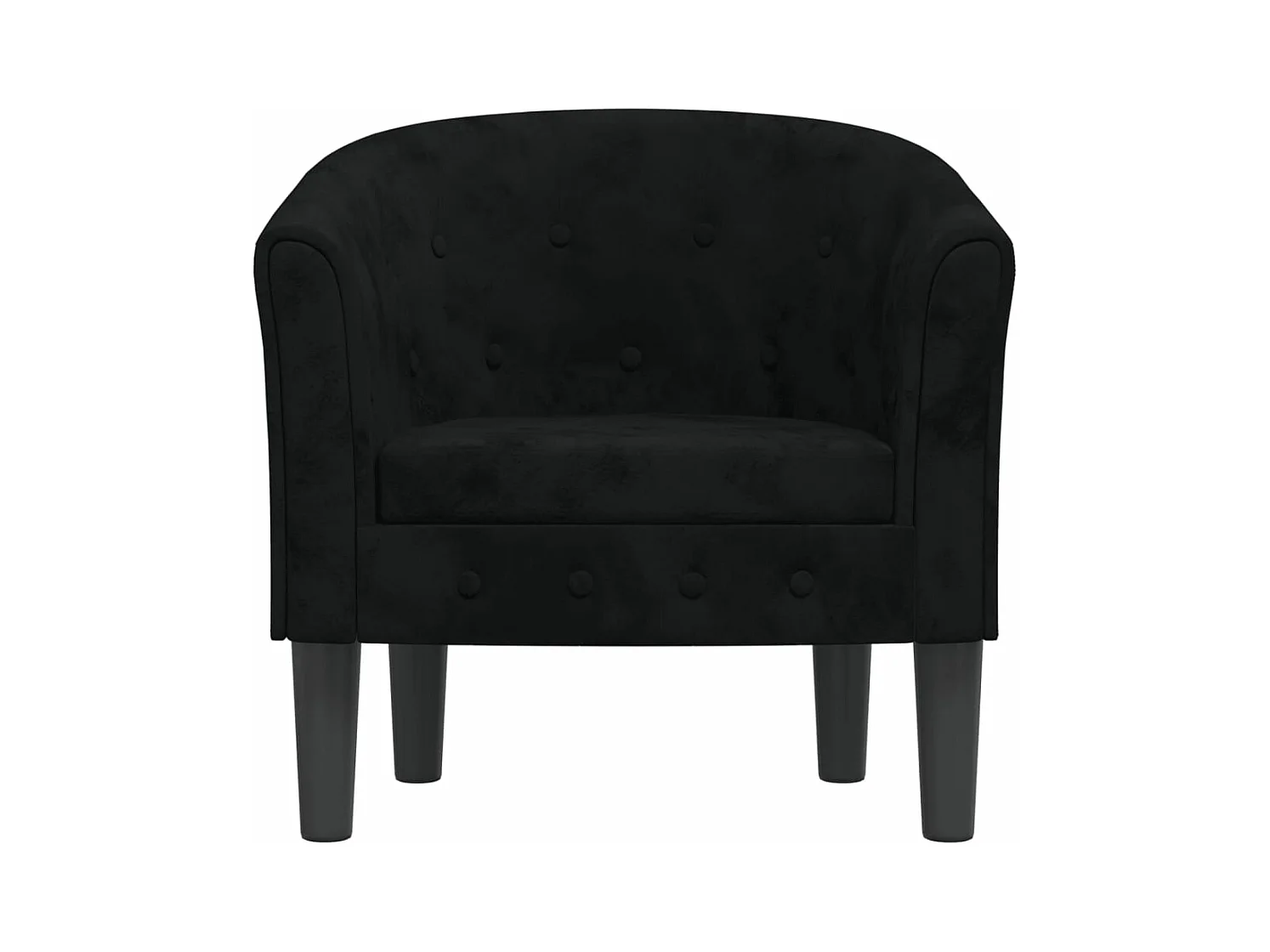 Sillón de terciopelo negro