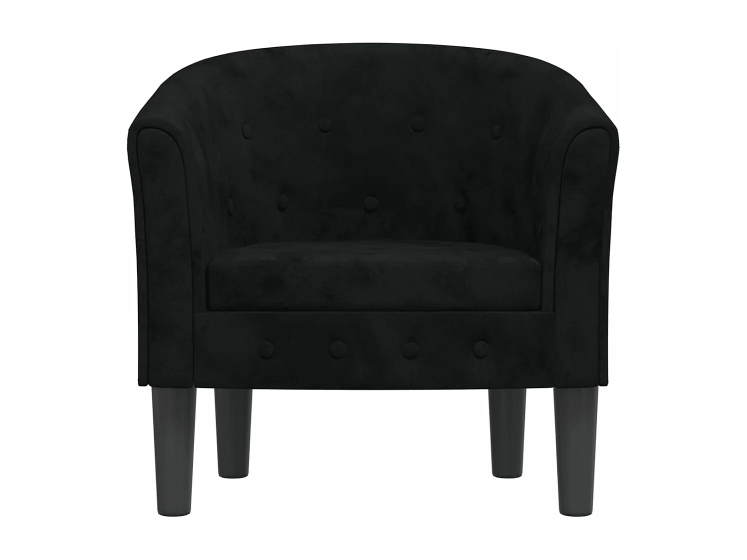 Sillón de terciopelo negro
