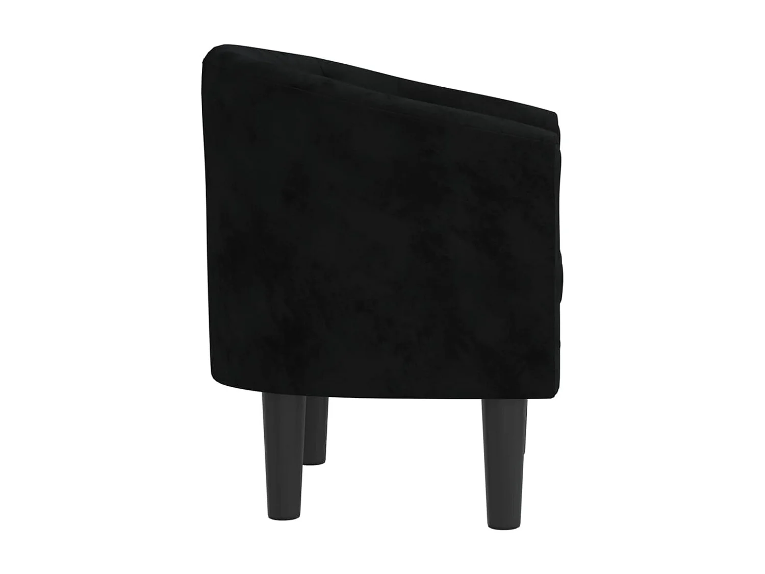 Sillón de terciopelo negro