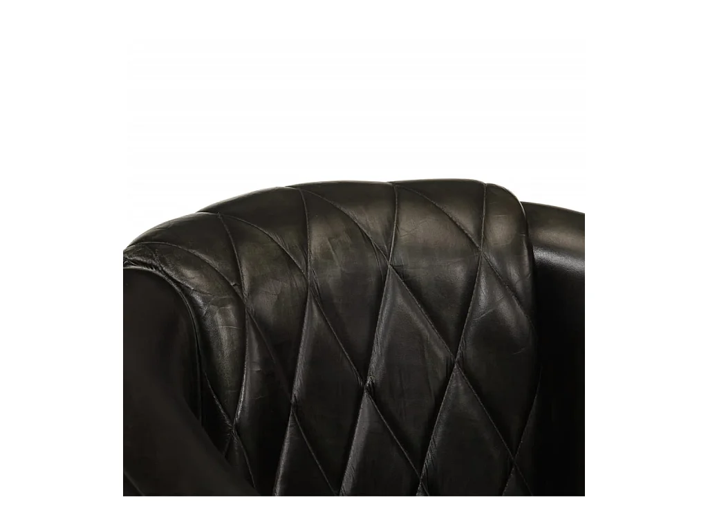 Fauteuil cabriolet gris cuir véritable