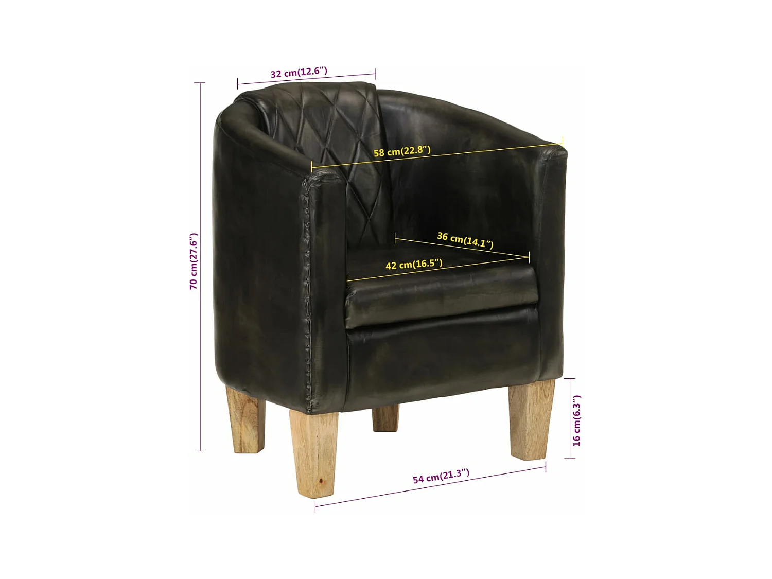 Fauteuil cabriolet gris cuir véritable