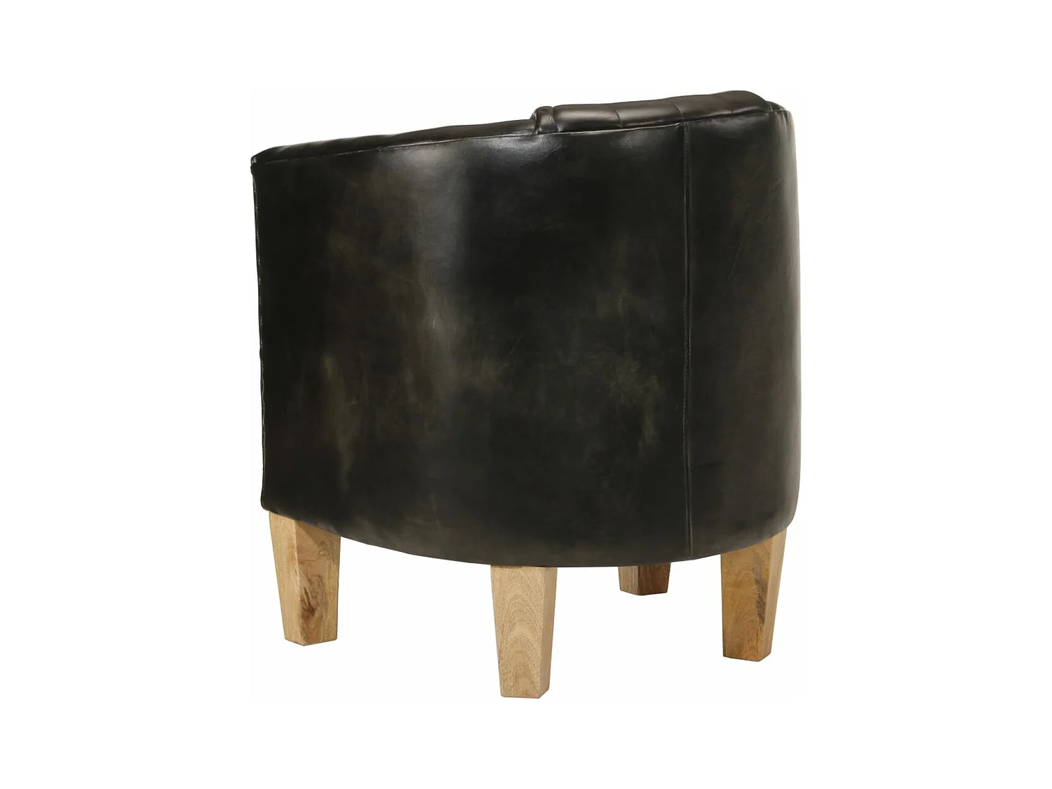 Fauteuil cabriolet gris cuir véritable