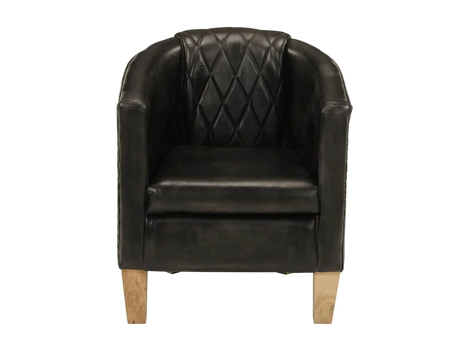 Fauteuil cabriolet gris cuir véritable