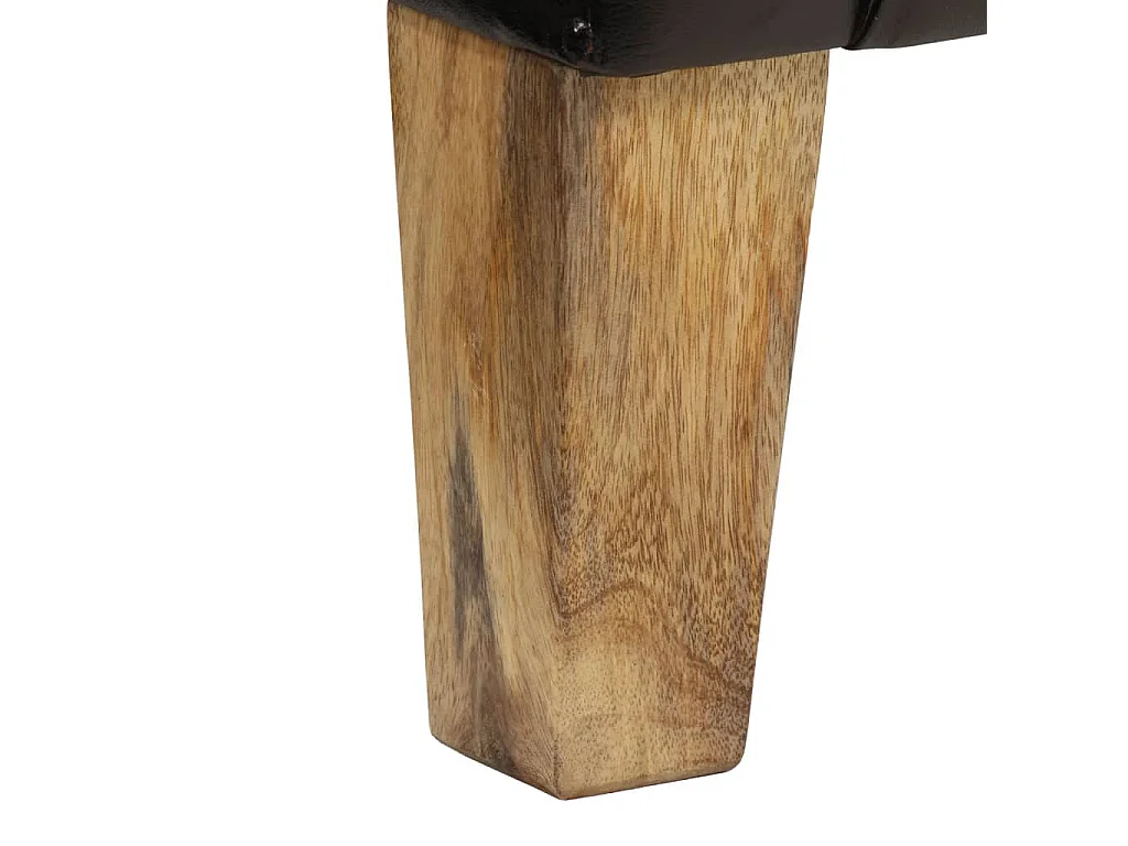 Sillón butaca de cuero auténtico negro