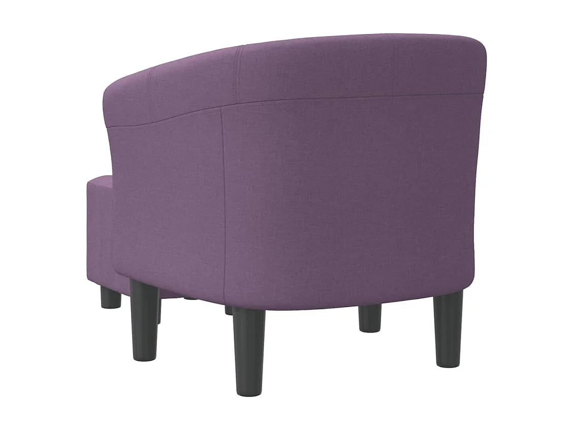 Fauteuil cabriolet avec repose-pied violet tissu