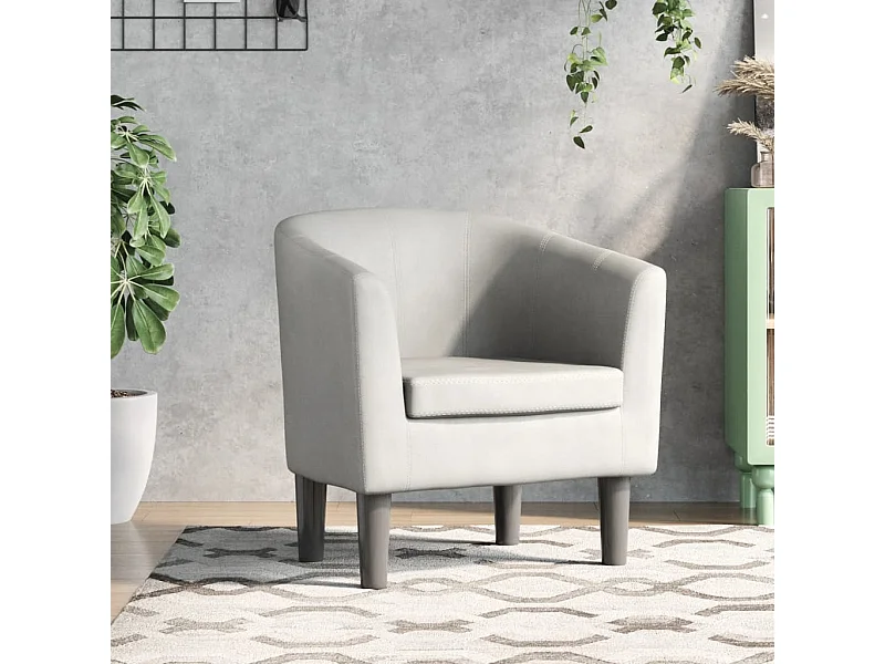 Fauteuil cabriolet blanc similicuir