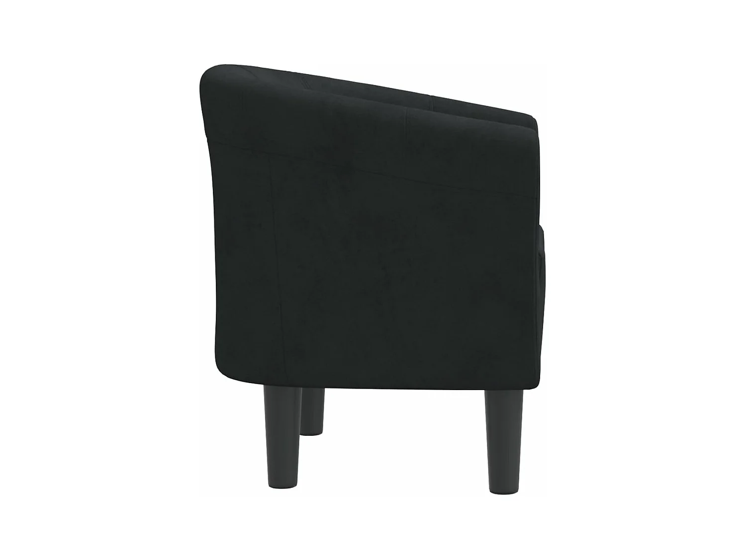 Sillón de terciopelo negro
