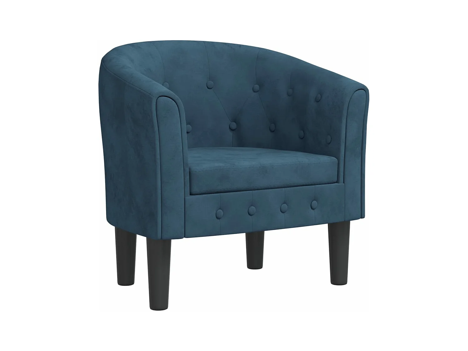 Sillón de terciopelo azul oscuro