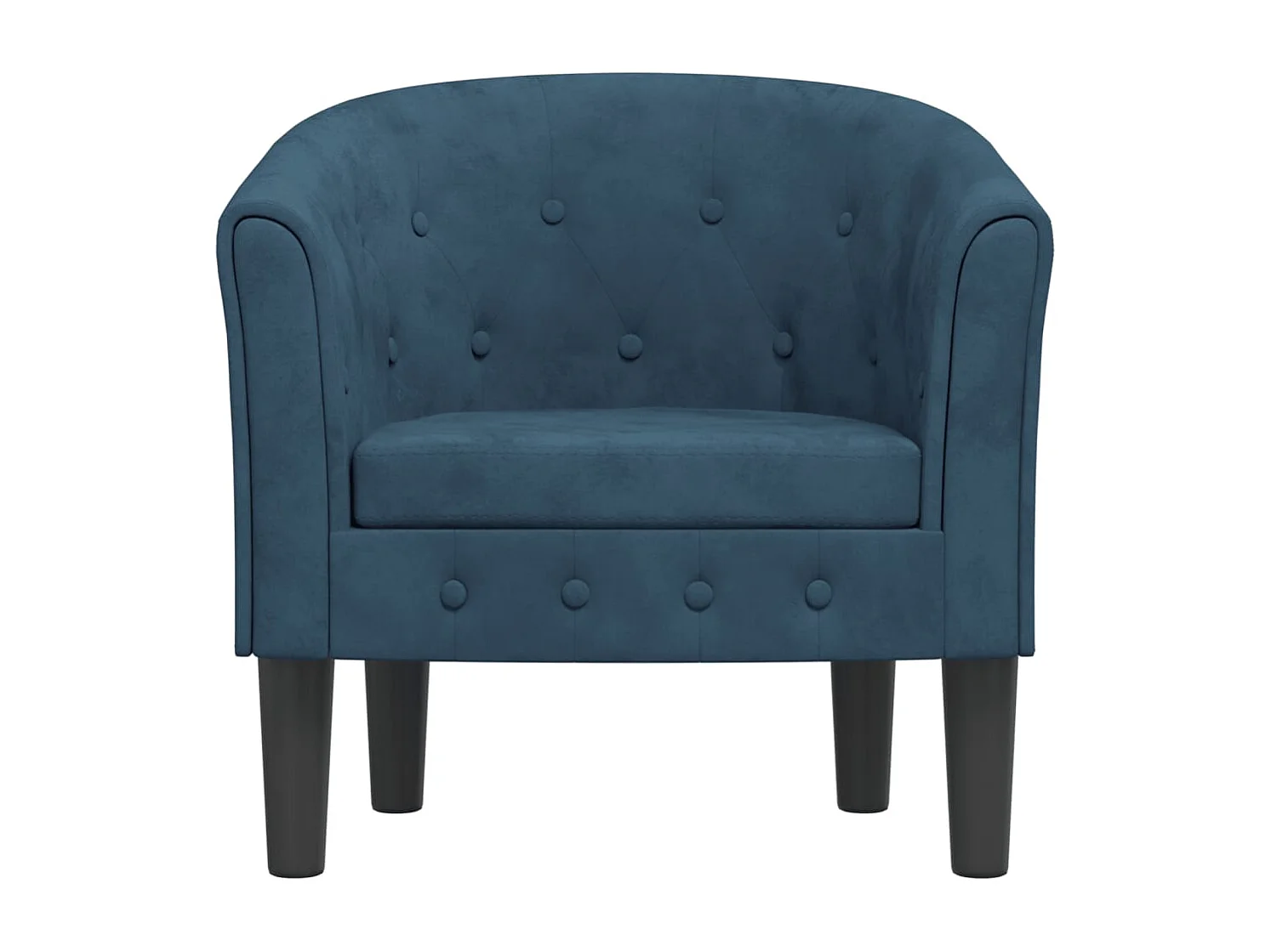 Fauteuil cabriolet bleu foncé velours