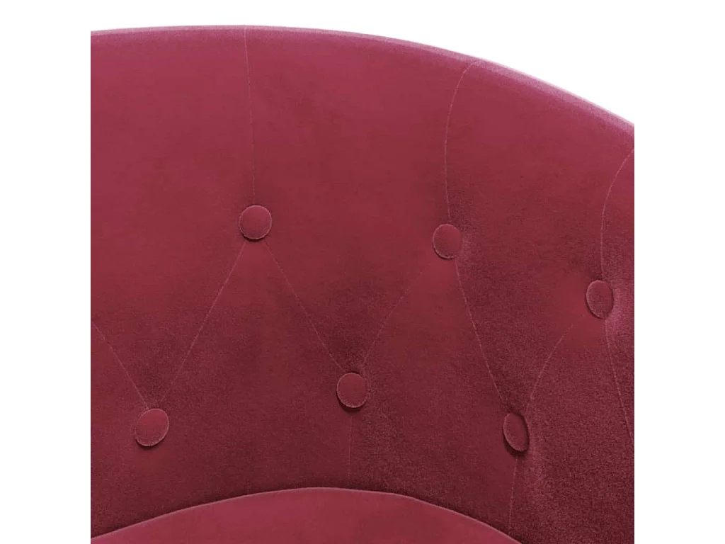 Fauteuil cabriolet avec repose-pied rouge bordeaux velours