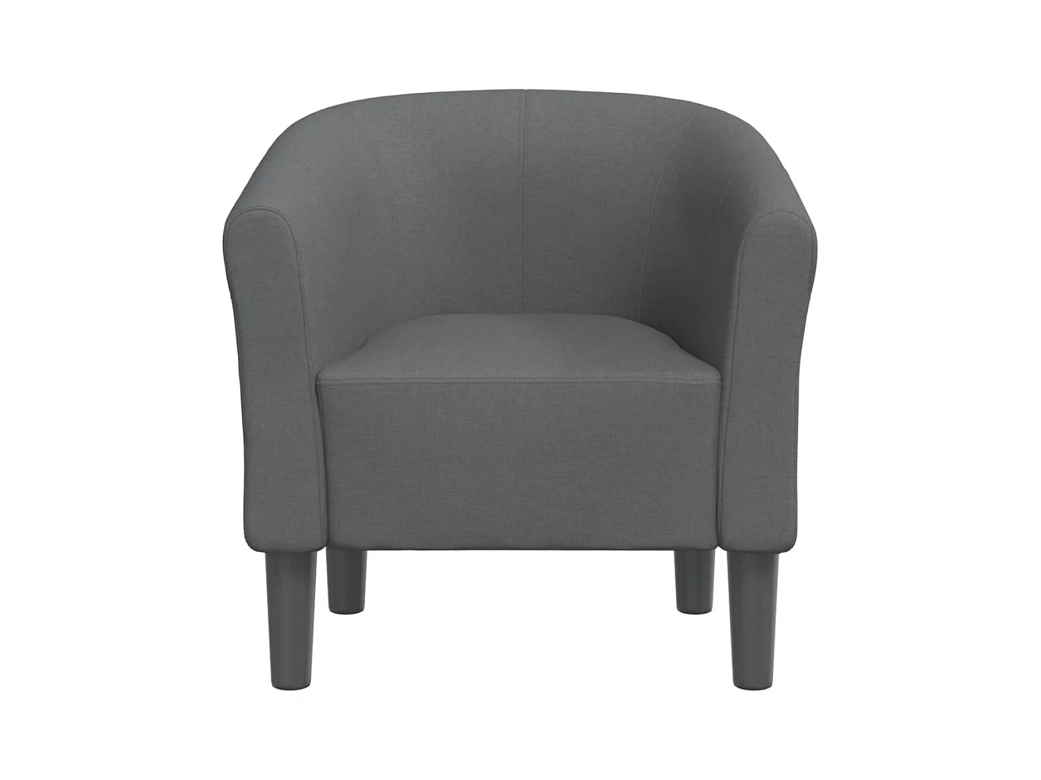 Fauteuil cabriolet gris foncé tissu