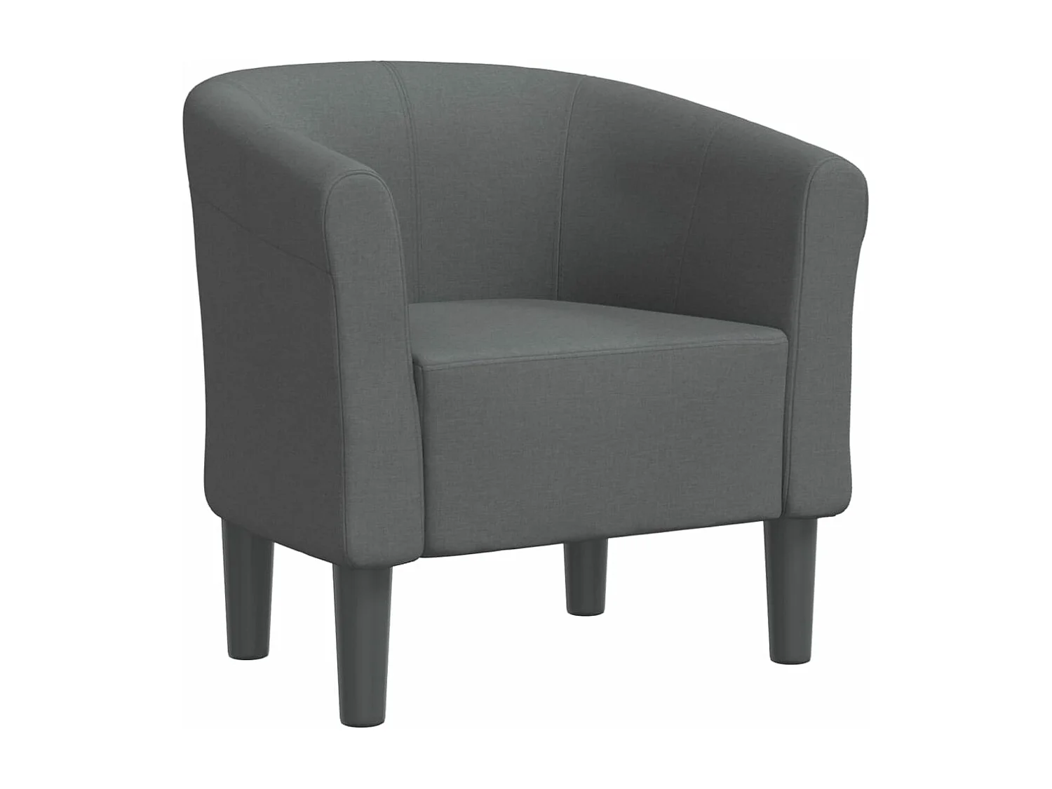 Fauteuil cabriolet gris foncé tissu