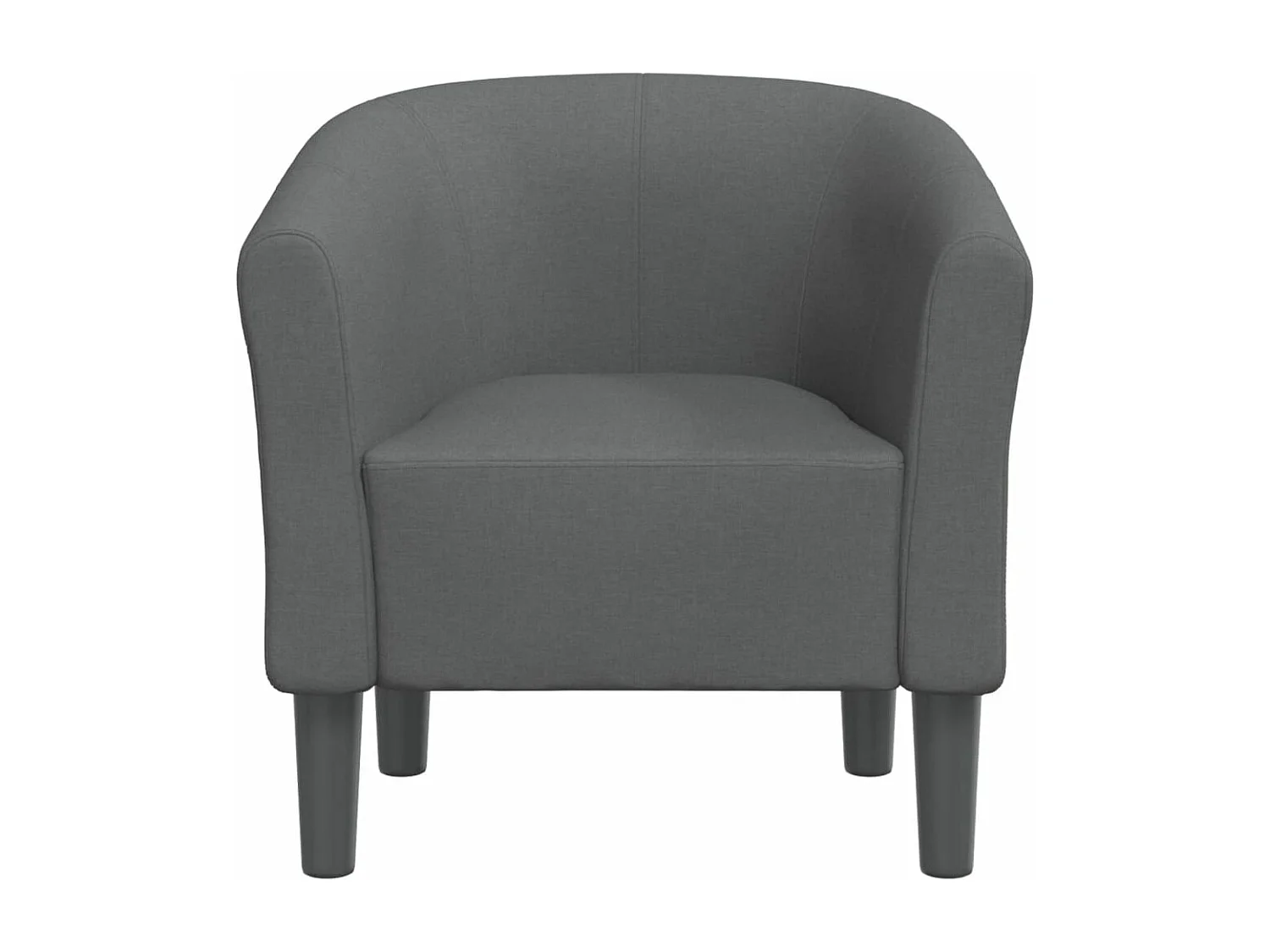 Fauteuil cabriolet gris foncé tissu