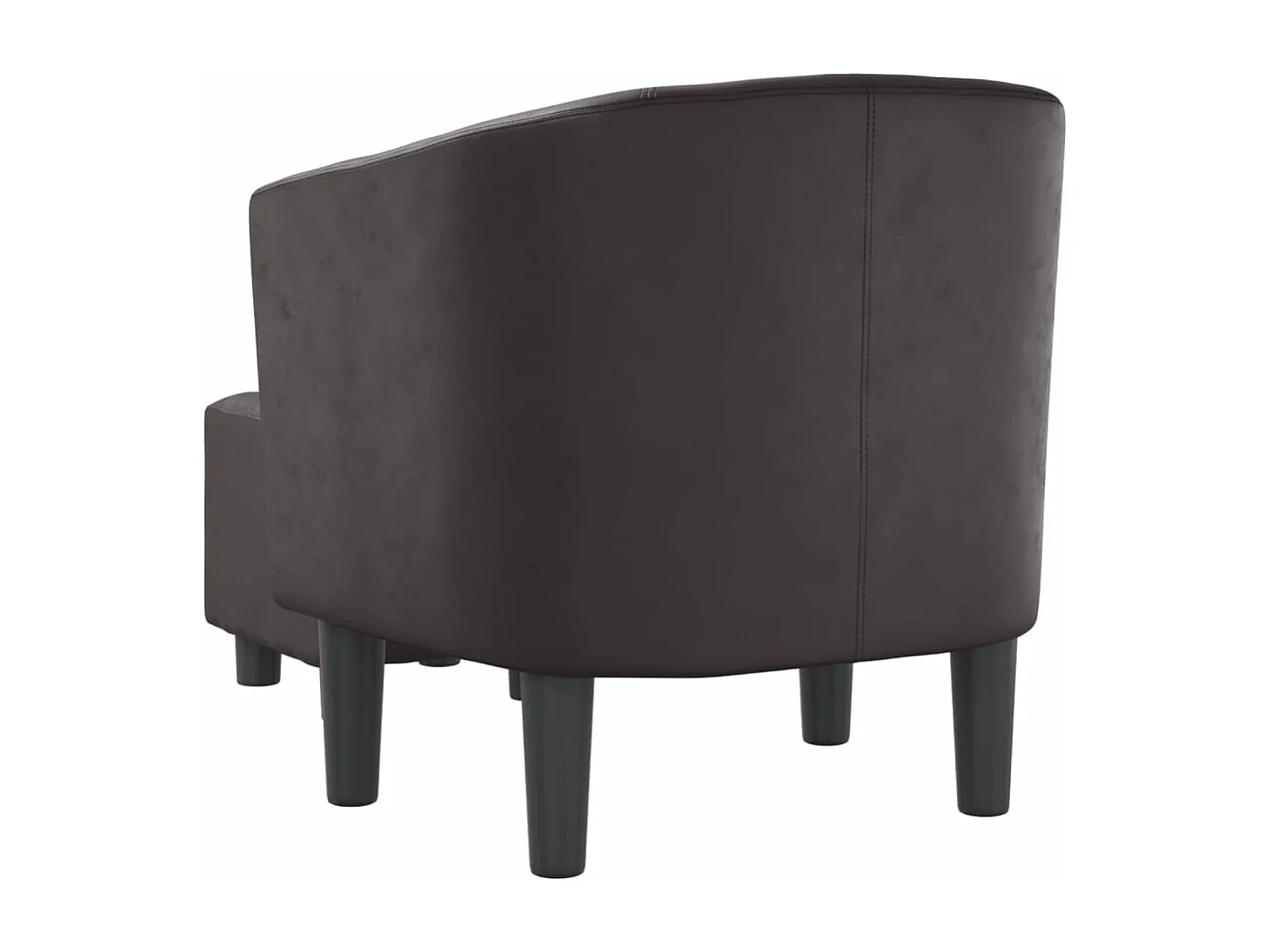 Fauteuil cabriolet avec repose-pied marron similicuir