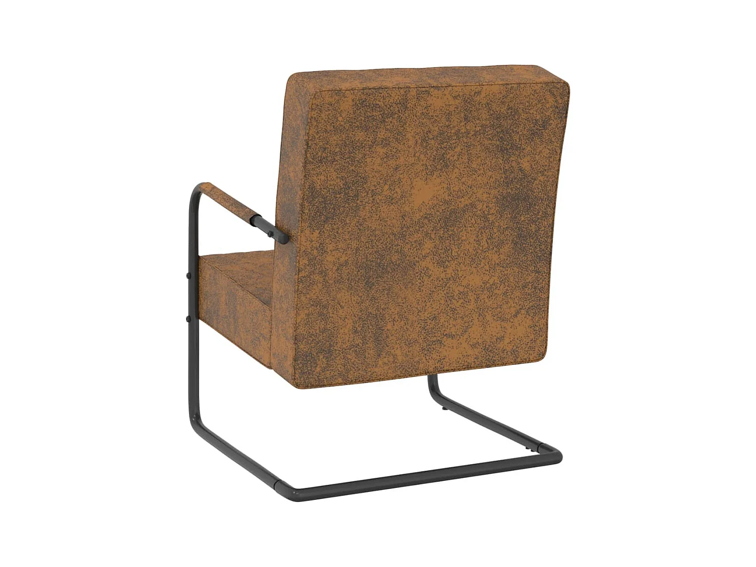 Silla voladiza de tela marrón