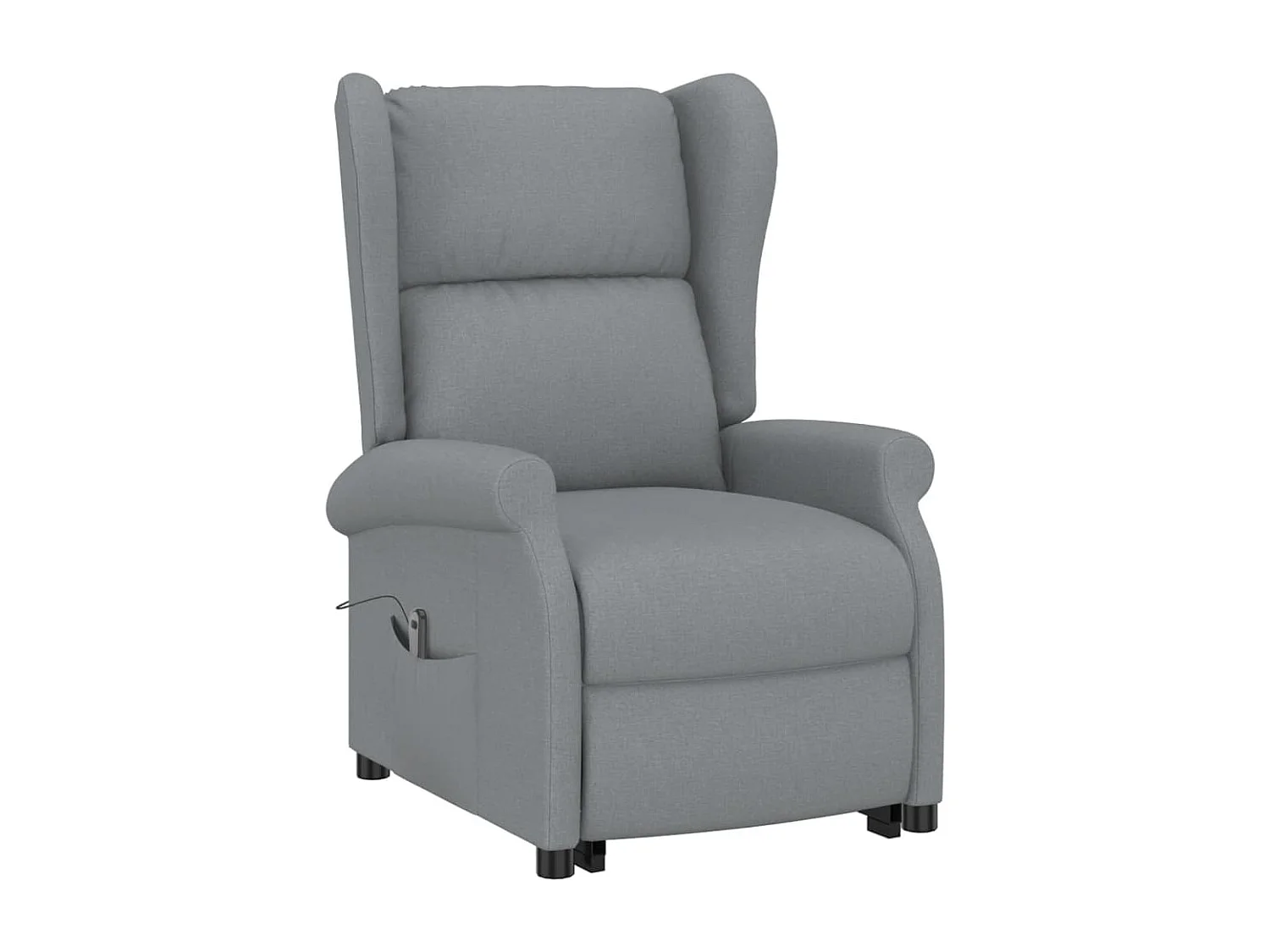 Sta-op-stoel stof lichtgrijs