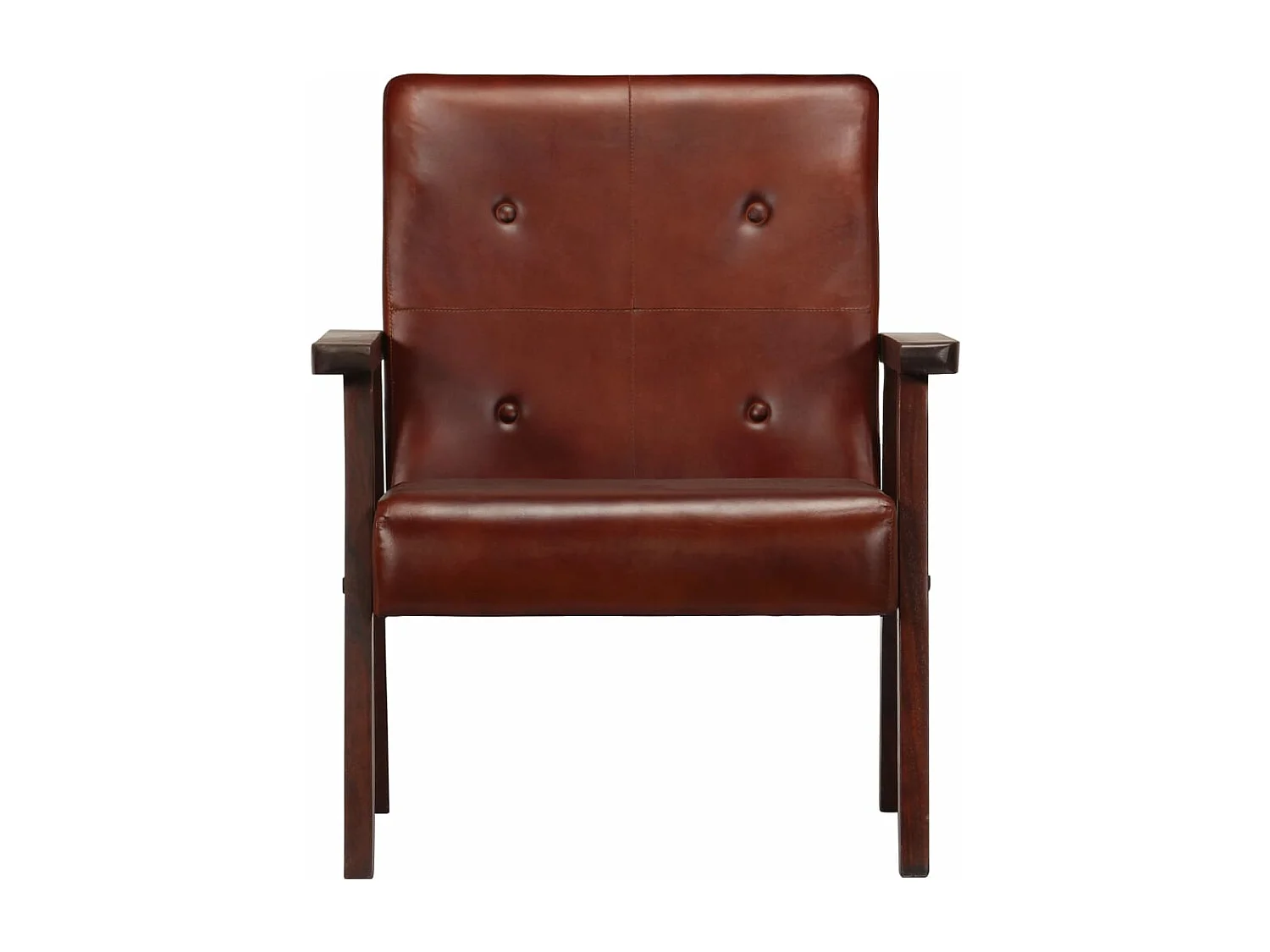 Fauteuil Marron Cuir véritable