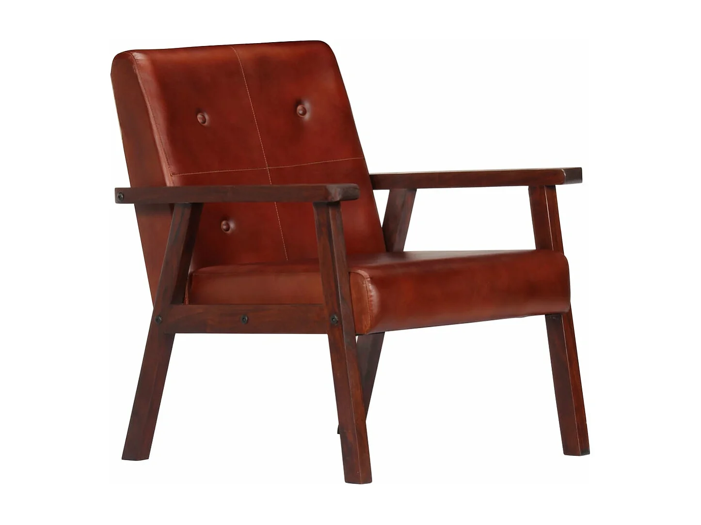Fauteuil Marron Cuir véritable