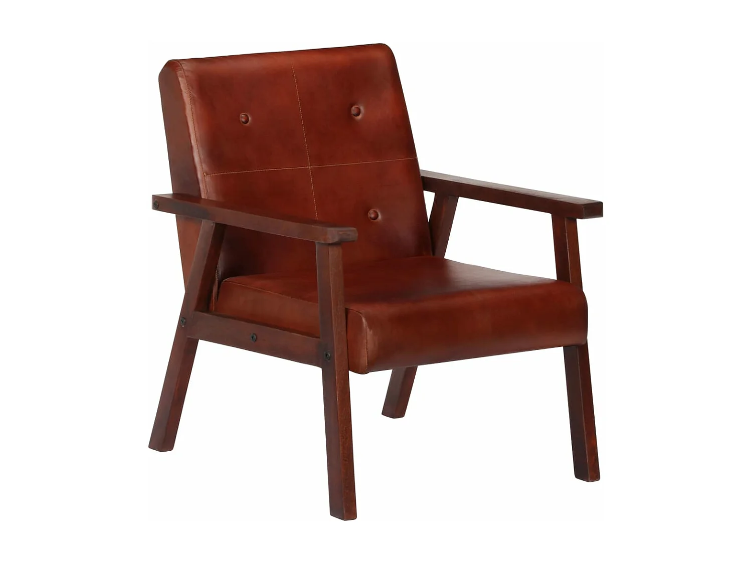 Fauteuil Marron Cuir véritable