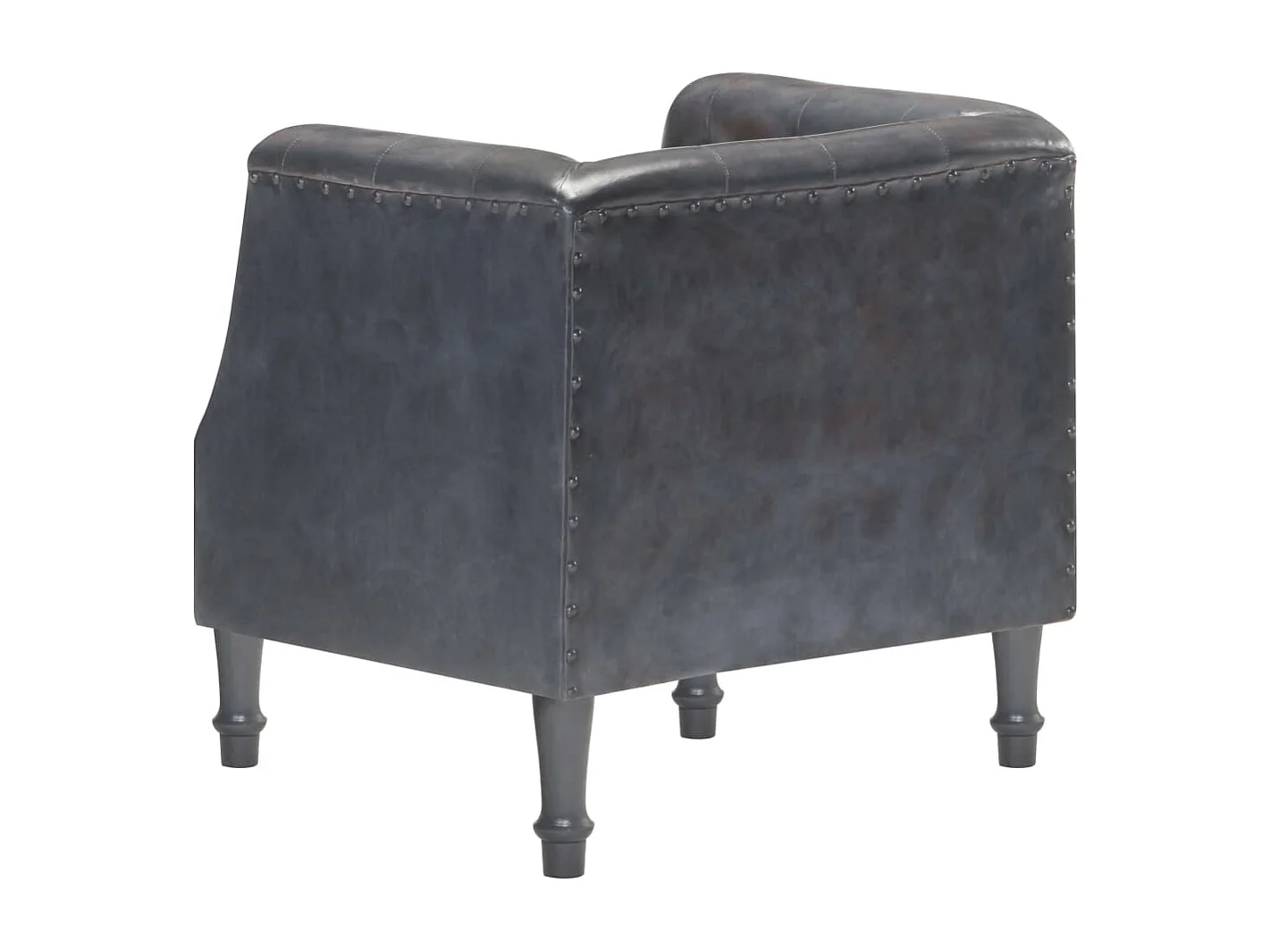 Fauteuil Gris Cuir véritable