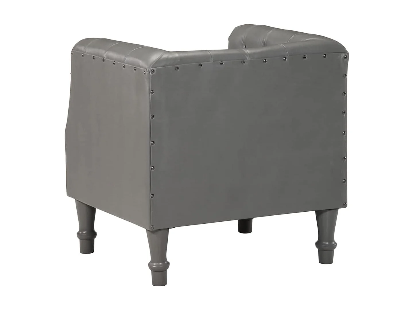 Fauteuil Gris Cuir véritable