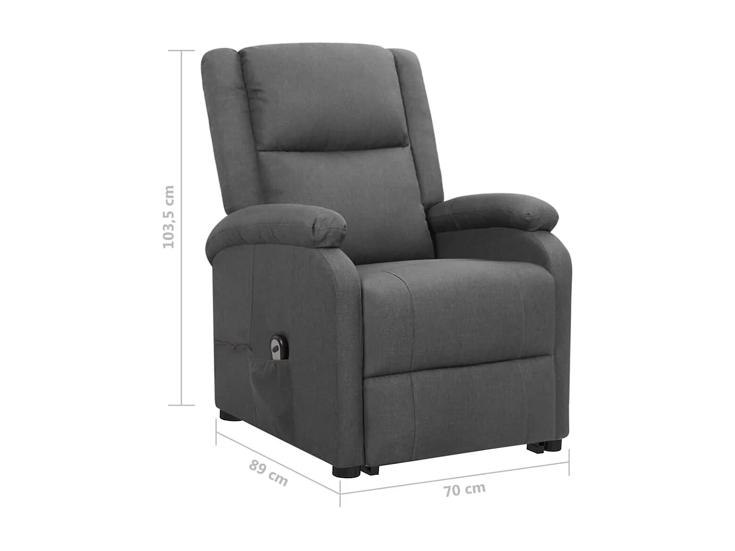 Fauteuil Gris foncé Tissu