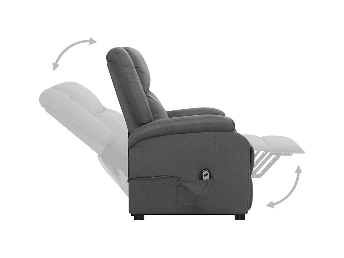Fauteuil Gris foncé Tissu