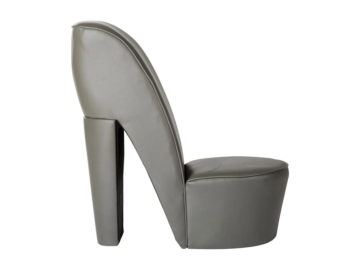 Fauteuil en forme de chaussure à talon haut Gris Similicuir