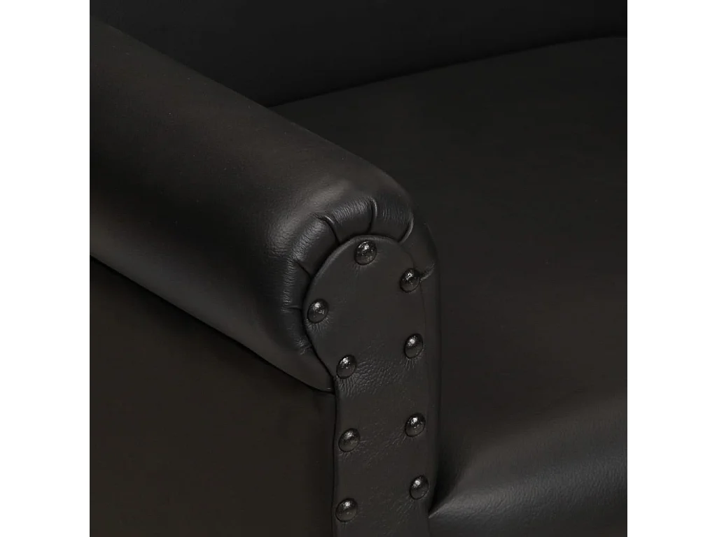 Fauteuil Noir Cuir véritable