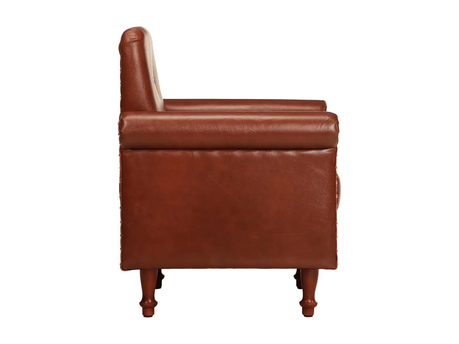 Fauteuil Marron Cuir véritable