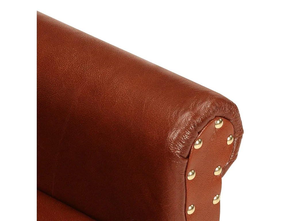 Fauteuil Marron Cuir véritable