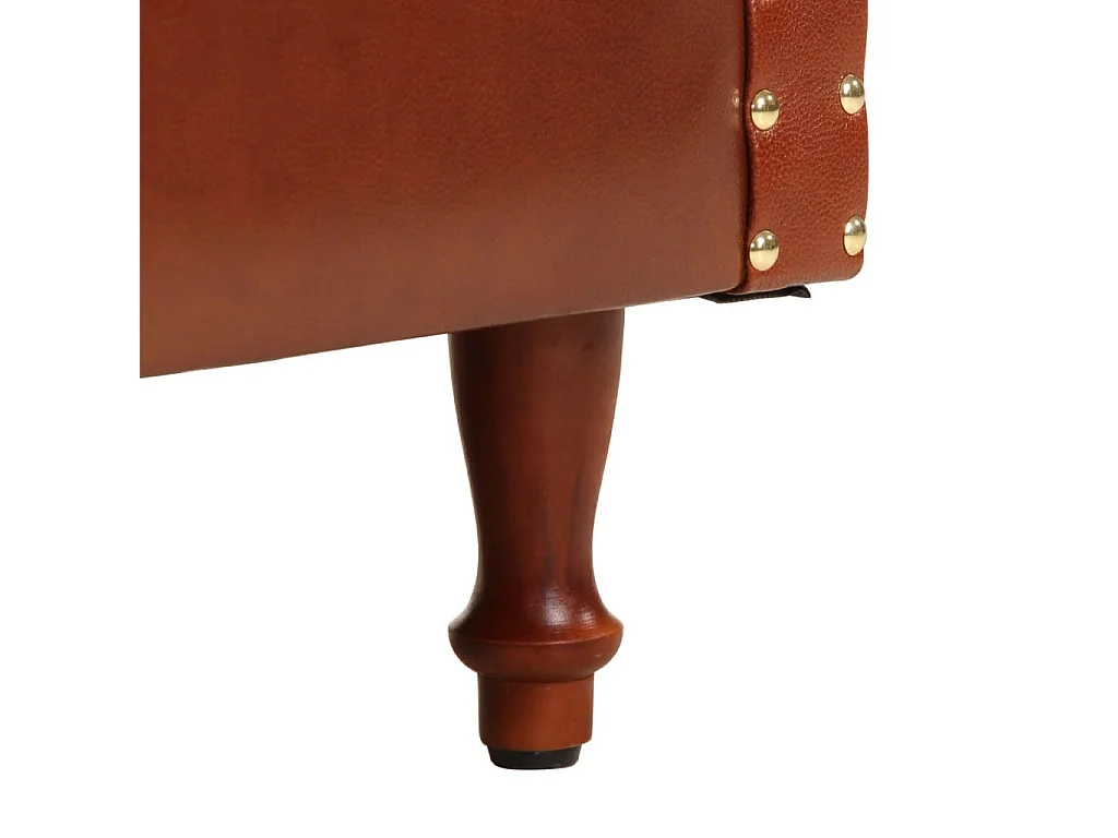 Fauteuil Marron Cuir véritable