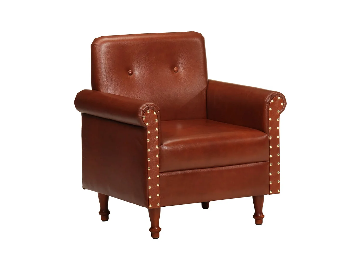 Fauteuil Marron Cuir véritable