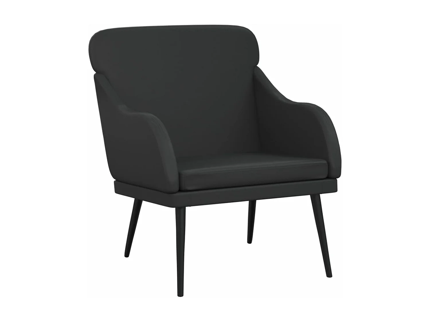 Fauteuil Noir 63x76x80 cm Similicuir