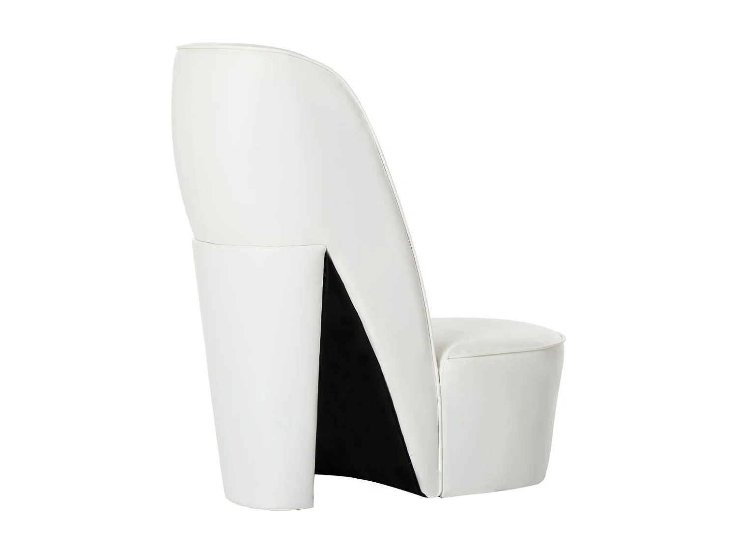 Cadeira estilo sapato de salto alto couro artificial branco
