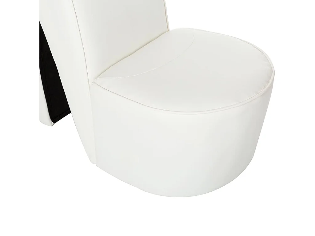 Fauteuil en forme de chaussure à talon haut Blanc Similicuir