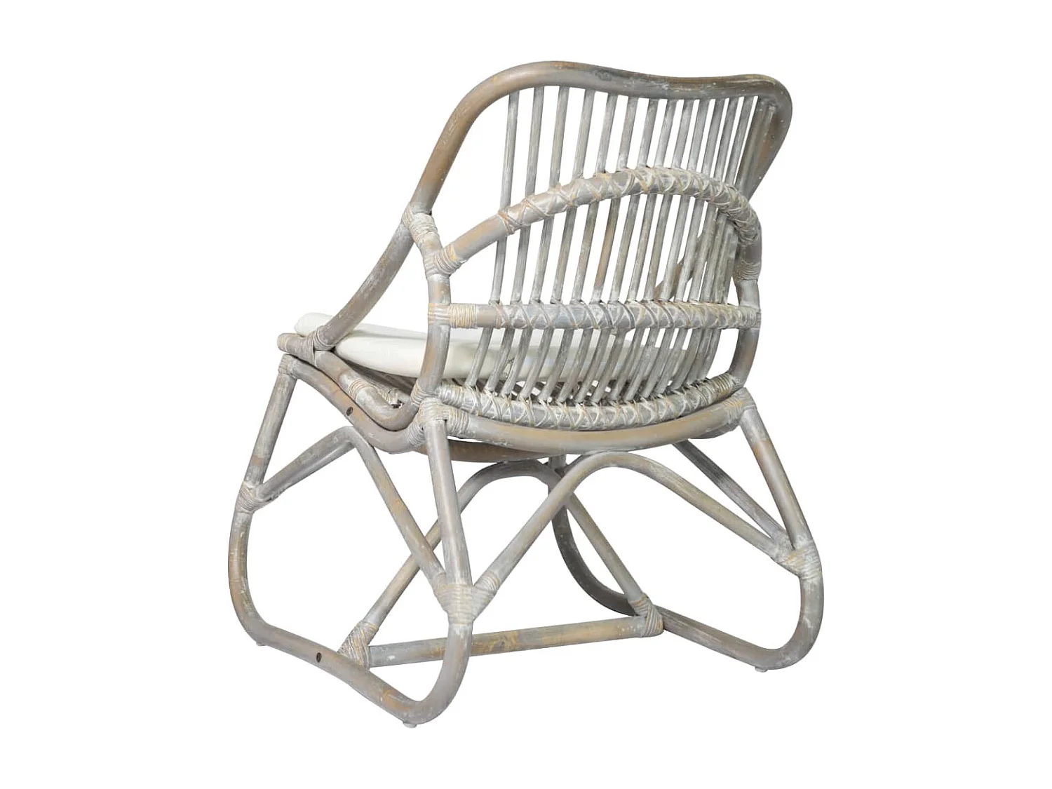 Fauteuil en rotin Gris Lin