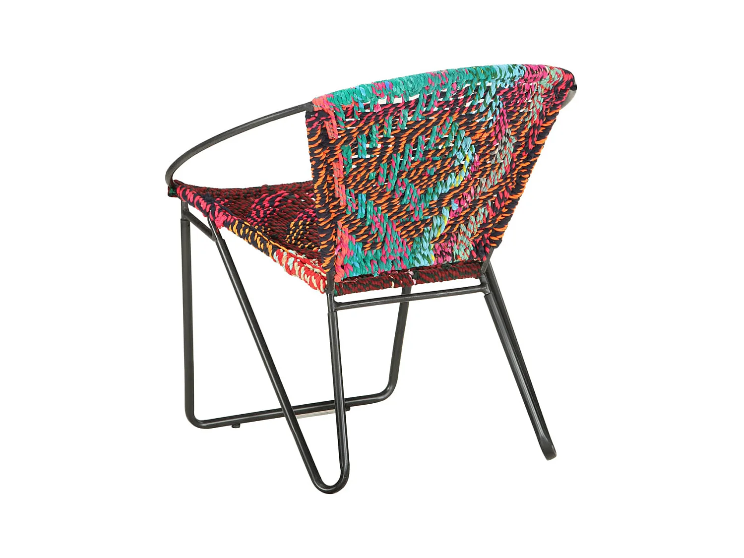 Fauteuil ronde Chindi Multicolore Tissu