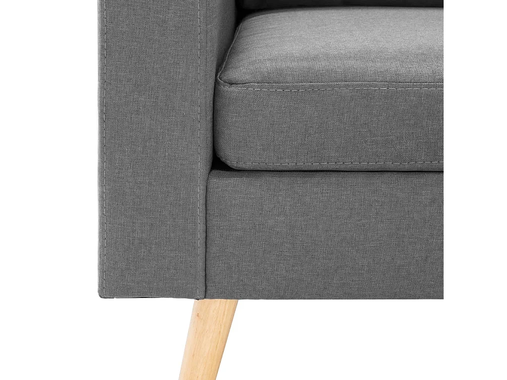 Sillón de tela gris claro