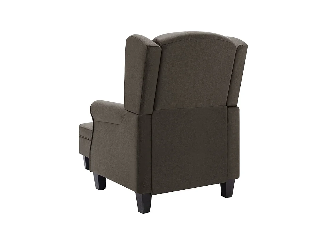 Fauteuil avec repose-pied Taupe Tissu