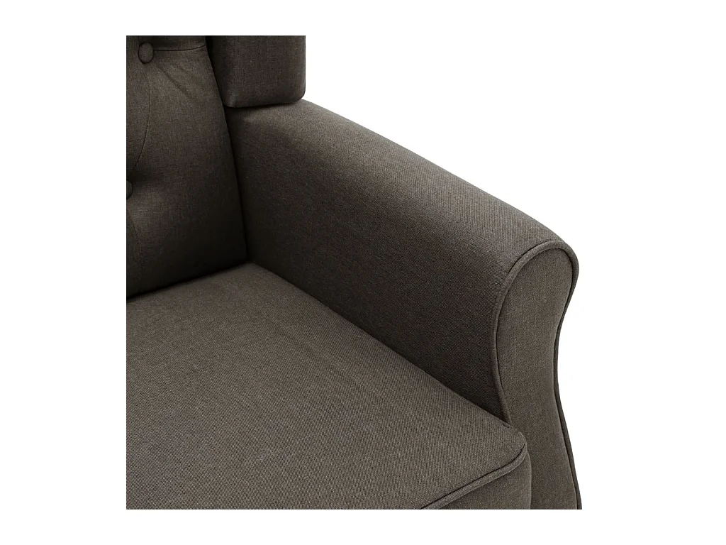 Fauteuil avec repose-pied Taupe Tissu