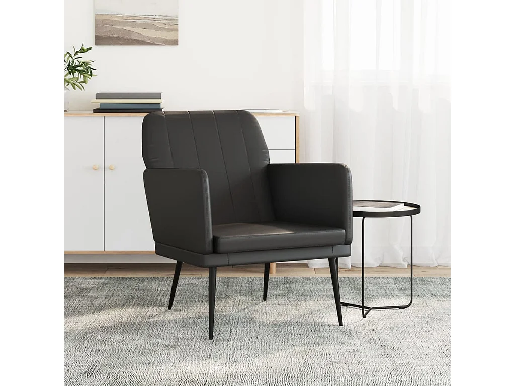 Fauteuil Noir 61x78x80 cm Similicuir