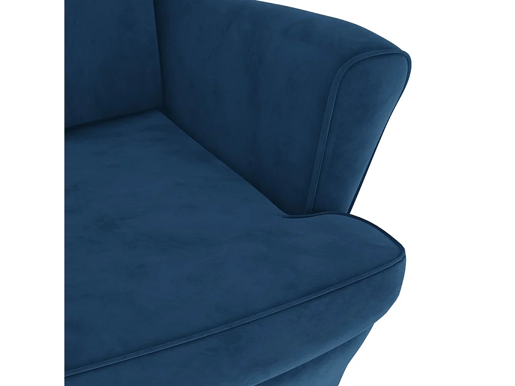 Fauteuil bleu velours